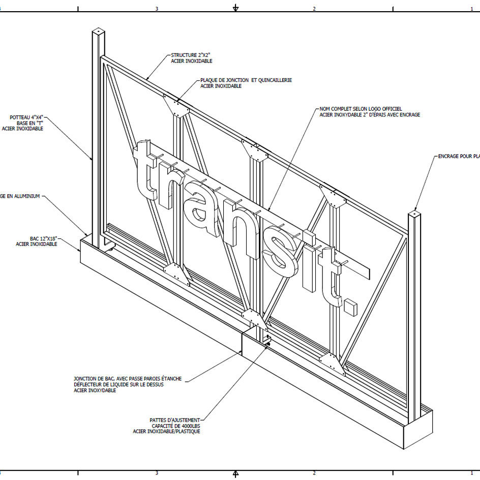 mur végétal hydroponique - La ligne verte - Mur vert Transit - Montréal