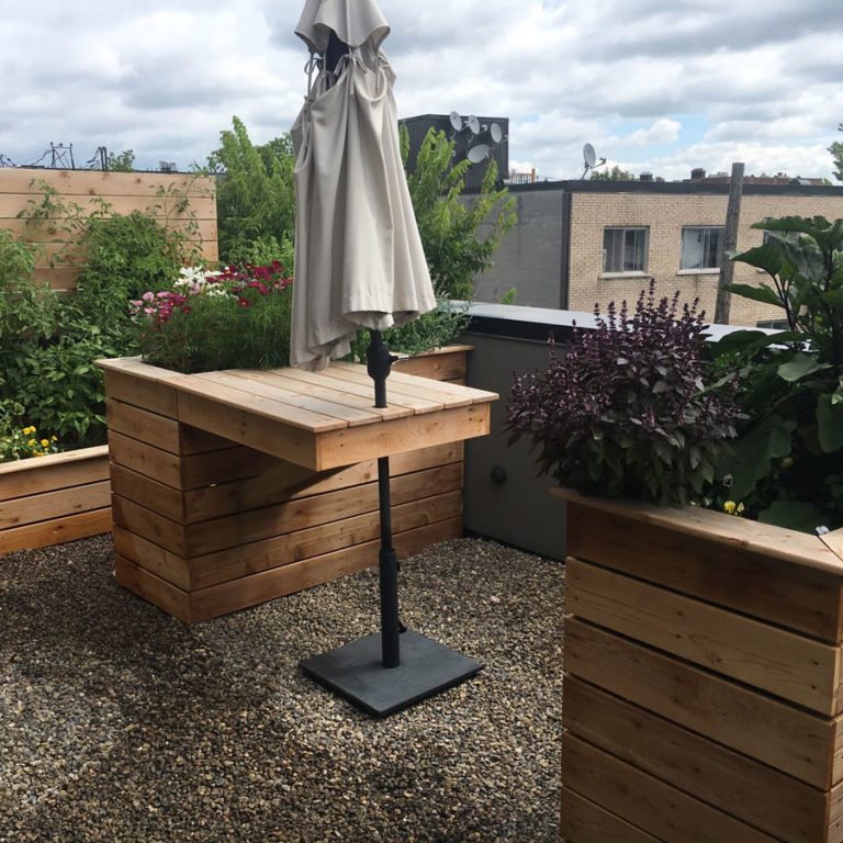bac en bois - jardin sur terrasse - potager urbain