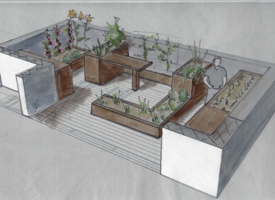 Terrasse - Villeray - Concept (1) bac en bois - jardin sur terrasse - potager urbain